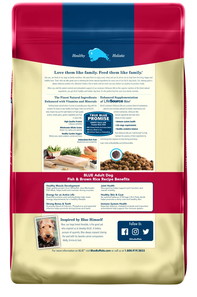 Blue Buffalo Life Protection Natural Fish & Brown Rice Recipe Adult Dry Dog Food - Image 2
