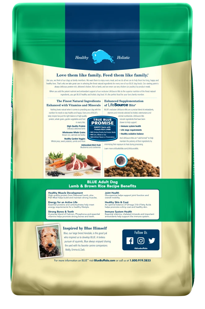 Blue Buffalo Life Protection Natural Lamb & Brown Rice Recipe Adult Dry Dog Food - Image 2
