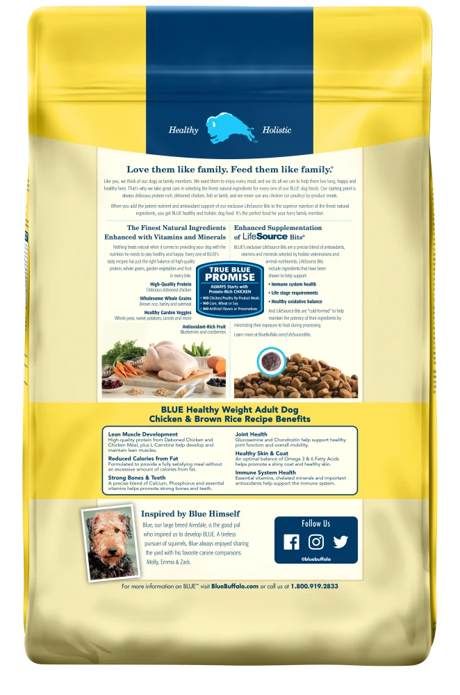 Blue Buffalo Life Protection Healthy Weight Natural Chicken & Brown Rice Recipe Adult Dry Dog Food - Image 2