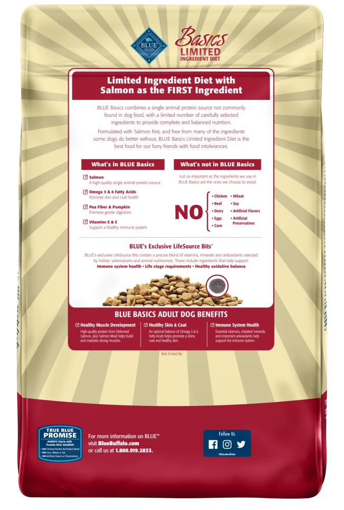 Blue Buffalo Basics Adult Salmon & Potato Recipe Dry Dog Food - Image 2