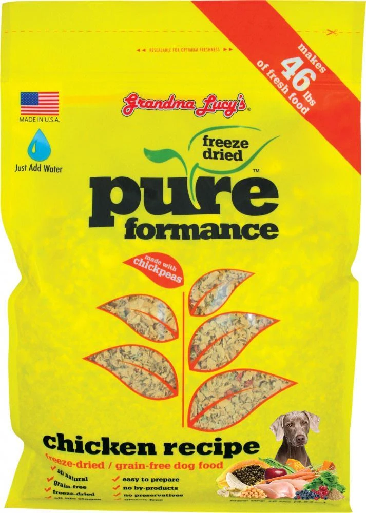 Grandma Lucy's Pureformance Chicken And Chickpea Freeze Dried Grain Free Dog Food