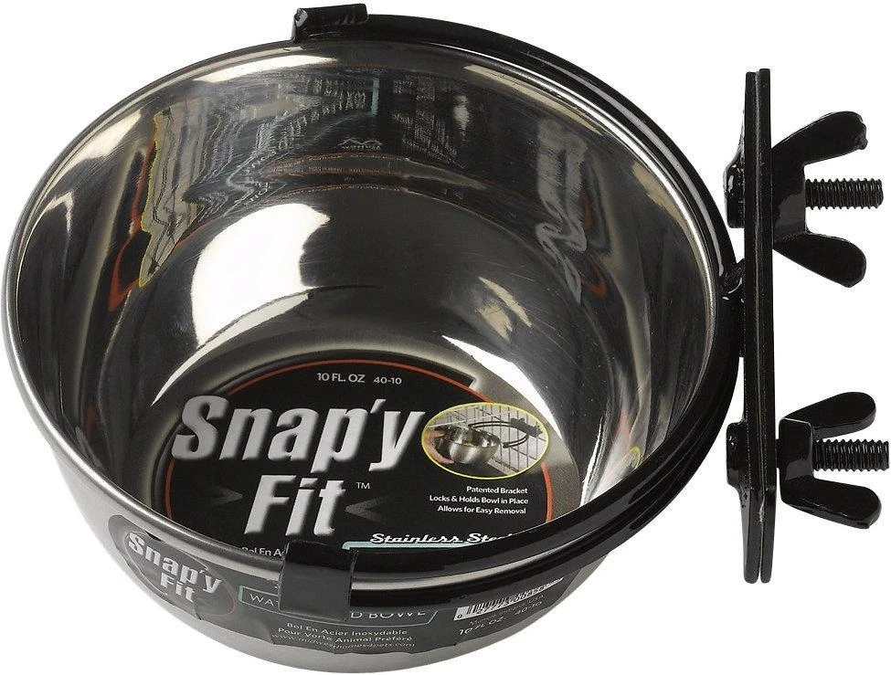 Midwest Stainless Steel Snap'y Fit Water And Feed Bowl
