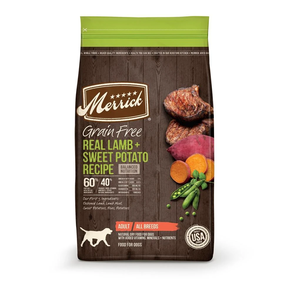 Merrick Grain Free Real Lamb And Sweet Potato Recipe Dry Dog Food