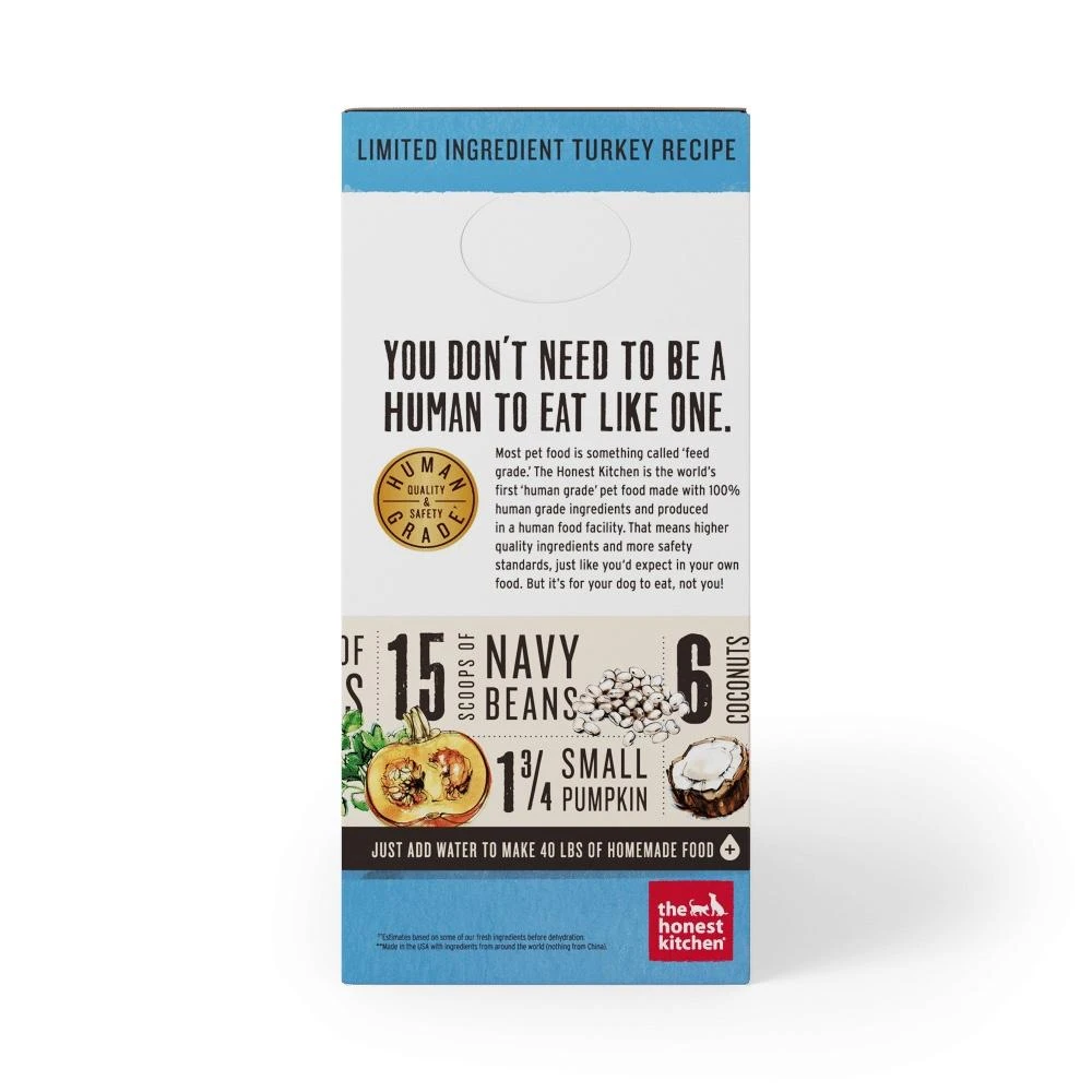 The Honest Kitchen Limited Ingredient Turkey Recipe Dehydrated Dog Food - Image 3