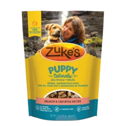 Zukes Puppy Naturals Grain Free Salmon And Chickpea Dog Treats
