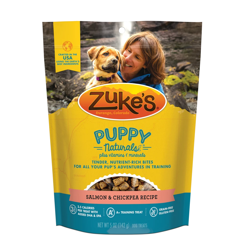 Zukes Puppy Naturals Grain Free Salmon And Chickpea Dog Treats