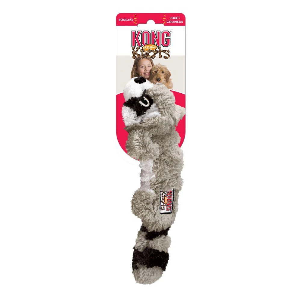 KONG Scrunch Knots Raccoon Dog Toy - Image 2