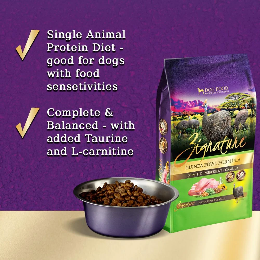 Zignature Limited Ingredient Diet Grain Free Guinea Fowl Recipe Dry Dog Food - Image 2