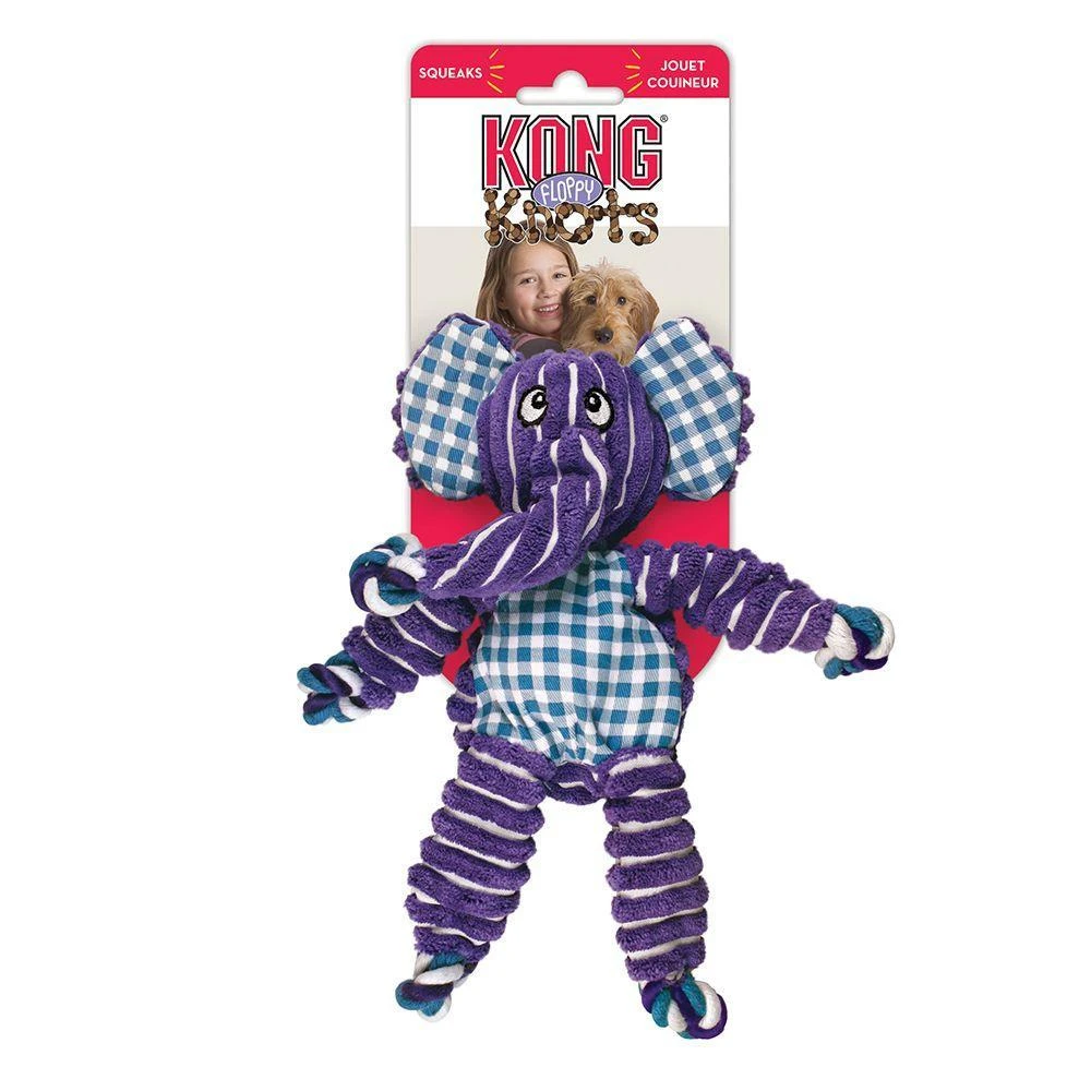 KONG Floppy Knots Elephant Dog Toy - Image 2