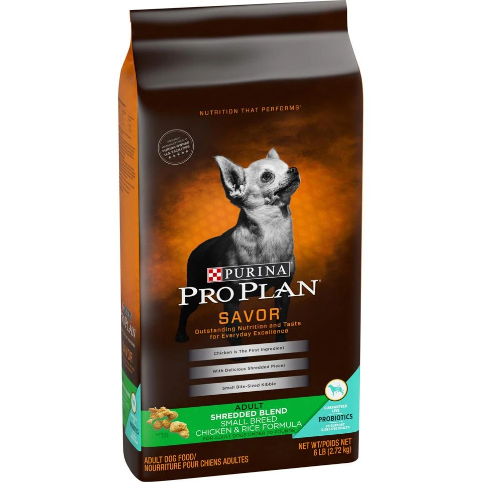 Purina Pro Plan Savor Shredded Blend Chicken & Rice Formula Adult Small & Toy Breed Dry Dog Food - Image 3