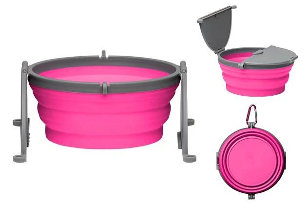 Loving Pets Pink Bella Travel Bowl - Image 2