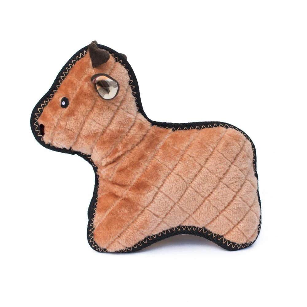 ZippyPaws Z-Stitch Grunterz Holiday Reindeer Plush Dog Toy - Image 2