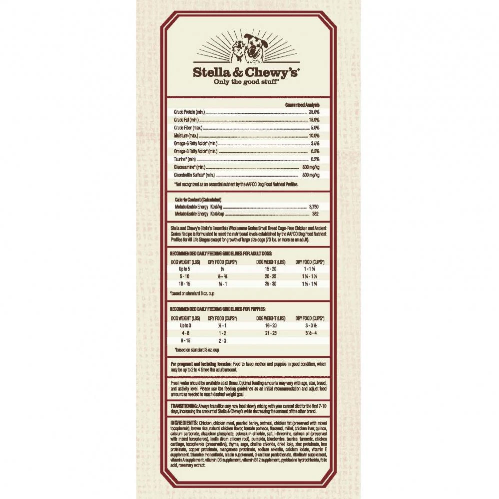 Stella & Chewy's Stella's Essentials Cage-Free Chicken & Ancient Grains For Small Breed Dogs Dry Dog Food - Image 3