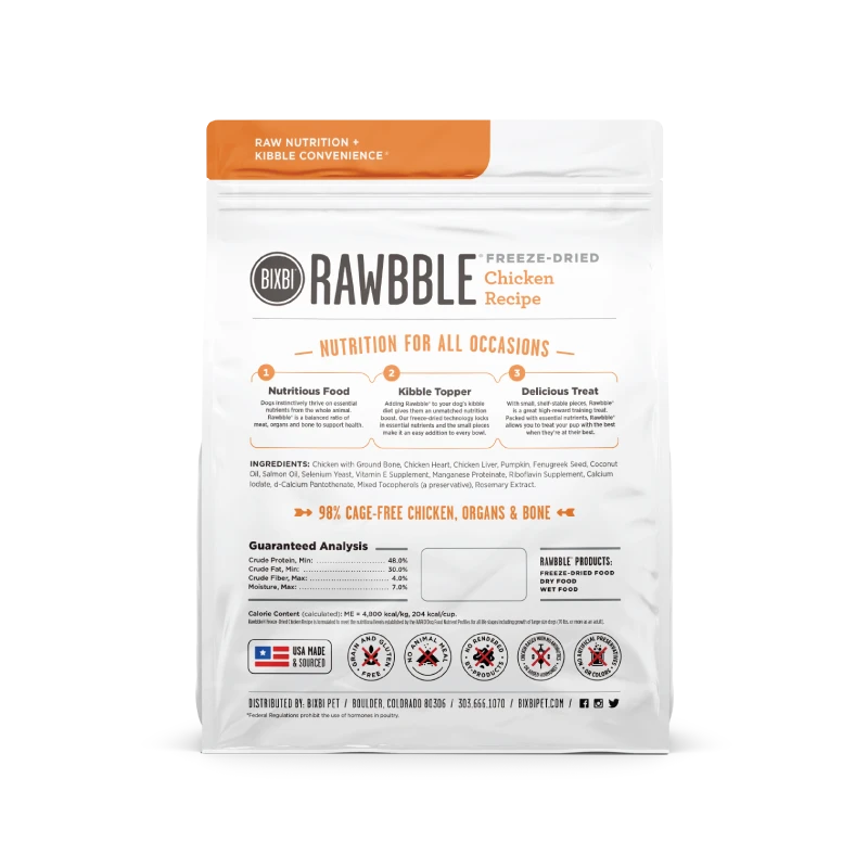 RAWBBLE® FREEZE DRIED DOG FOOD - CHICKEN RECIPE - Image 3