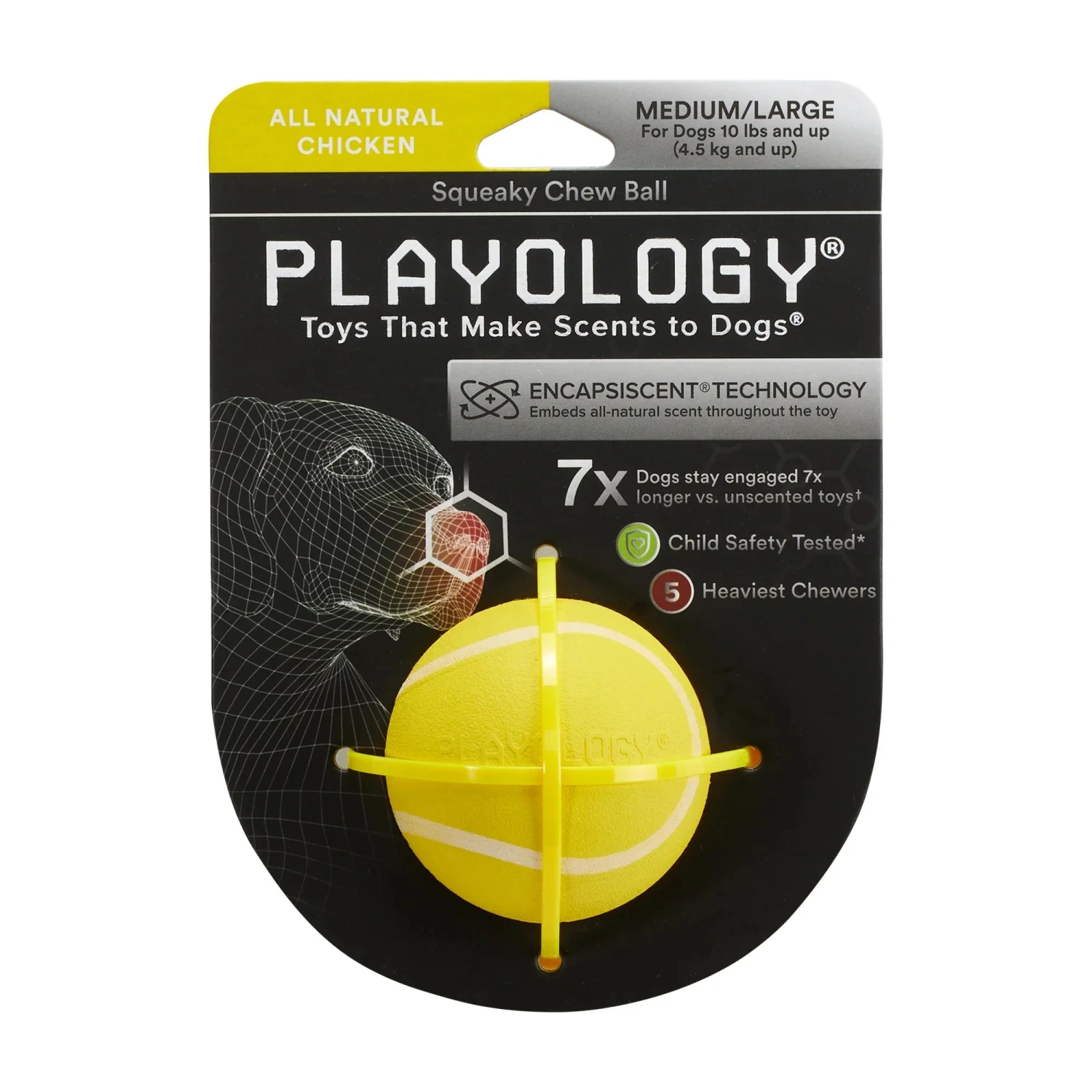 Playology Squeaky Chew Ball Chicken Scent - Image 13