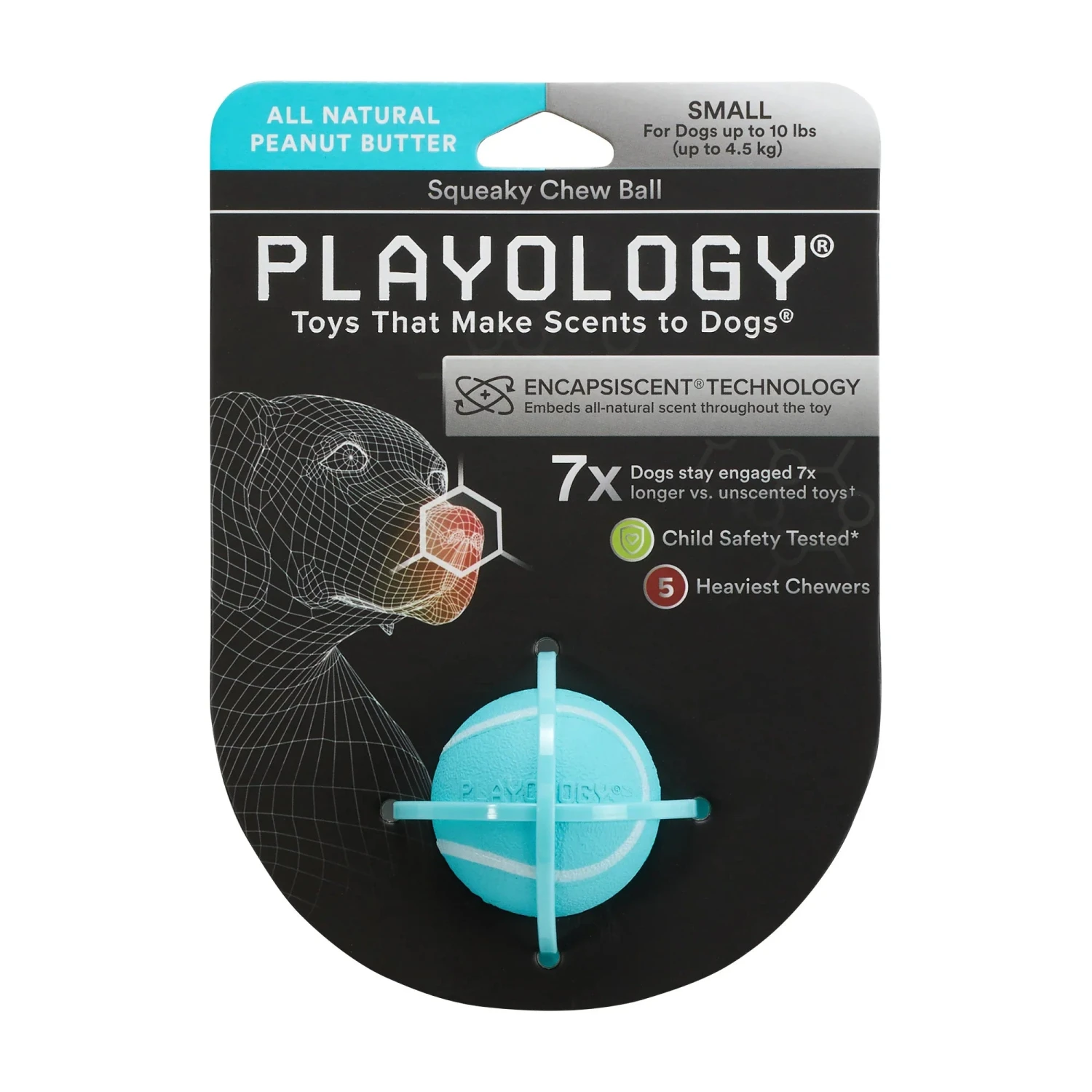 Playology Squeaky Chew Ball Chicken Scent - Image 6