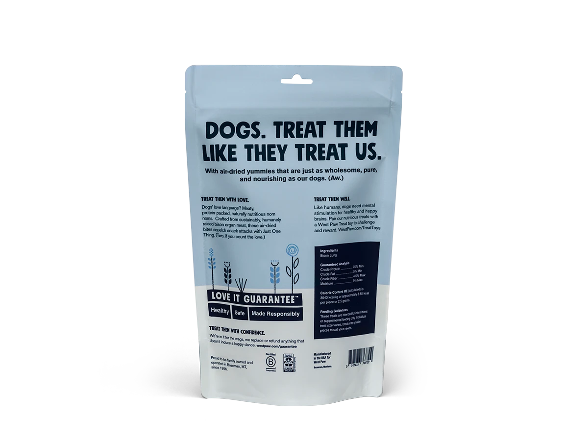 West Paw Air-Dried Bison Lung Dog Treats - Image 4
