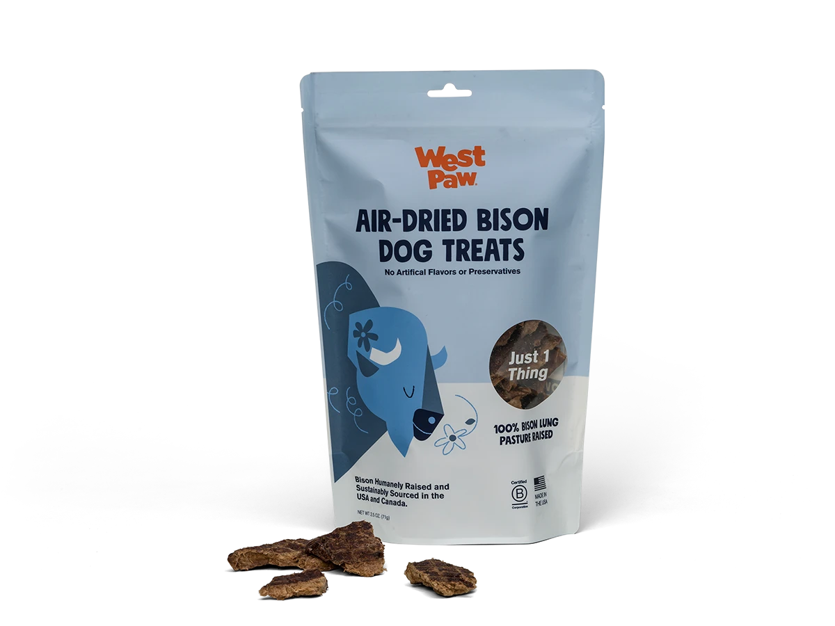 West Paw Air-Dried Bison Lung Dog Treats