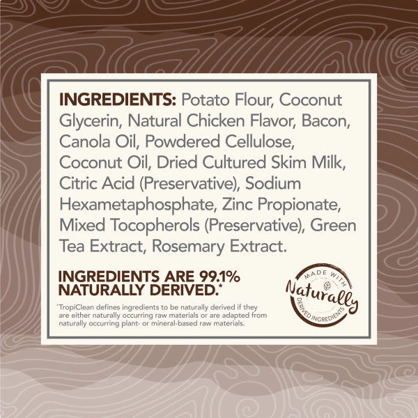 TropiClean Enticers Teeth Cleaning Hickory Smoked Bacon Flavor Sticks For Dogs - Image 3