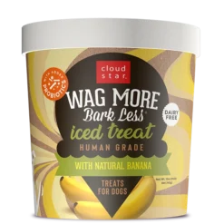 Cloud Star WAG MORE BARK LESS ICED TREAT WITH NATURAL BANANA, 12 Oz