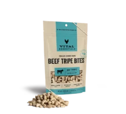 Vital Essentials Freeze Dried Raw Beef Tripe Bites Dog Treats