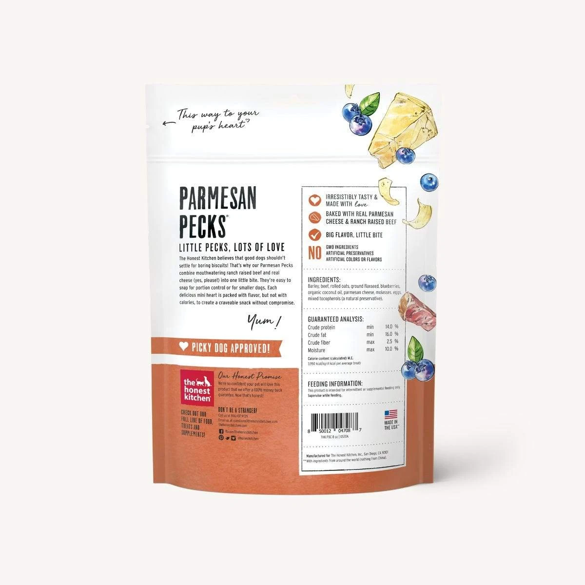 The Honest Kitchen Honest Kitchen Parmesan Pecks - Beef, Parmesan & Blueberry Recipe - Image 2