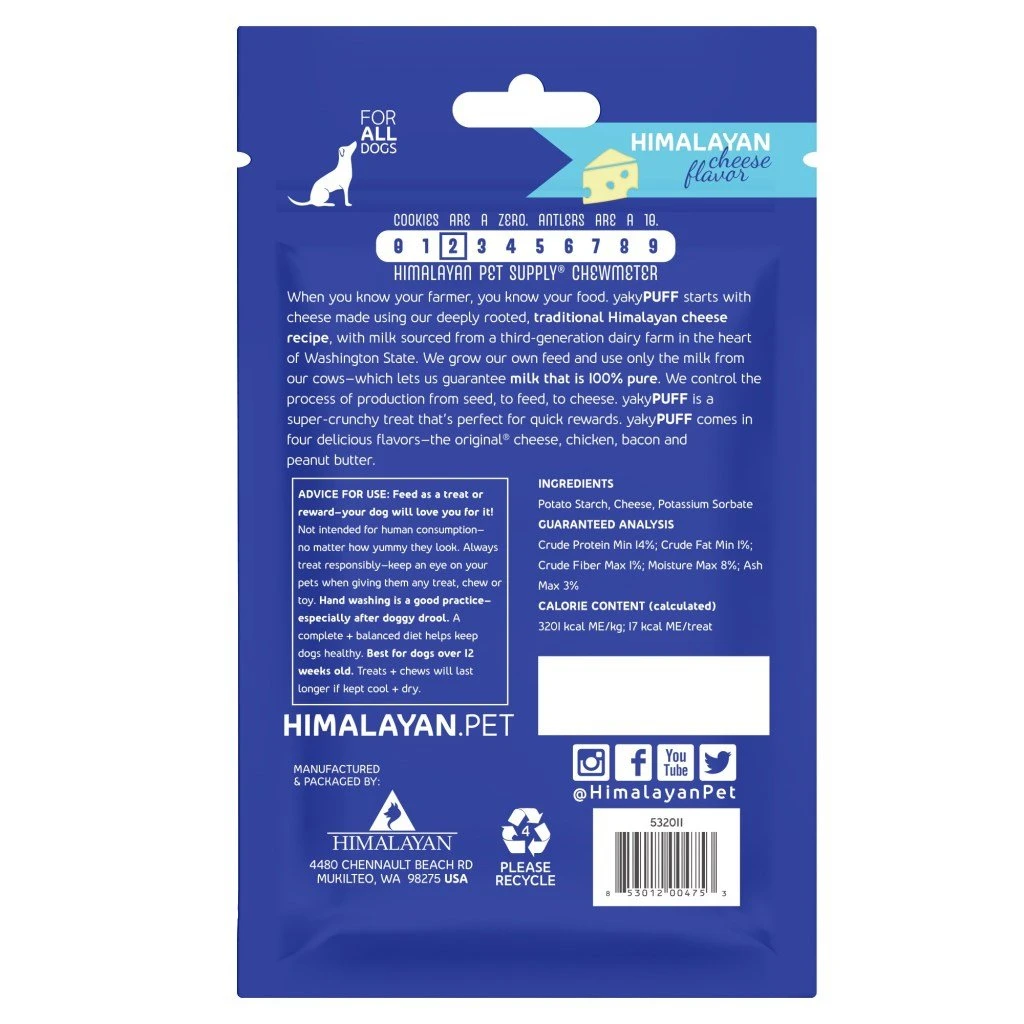 Himalayan Pet Supply YakyPuff Cheese Dog Treat - Image 2